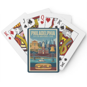 Philadelphia Pennsylvania Culture Illustration Art Poker Cards