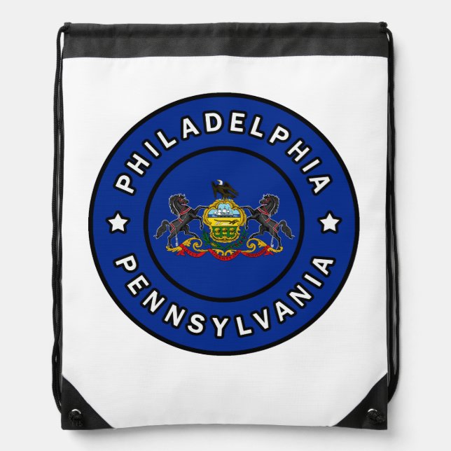 Philadelphia Pennsylvania Drawstring Bag (Front)