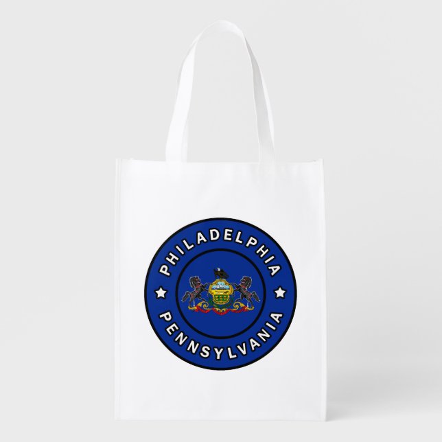 Philadelphia Pennsylvania Grocery Bag (Front)