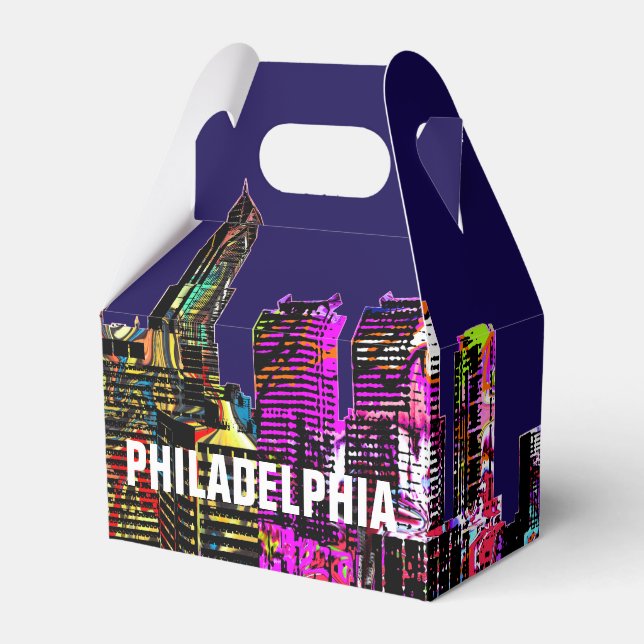 Philadelphia, Pennsylvania in graffiti Favor Boxes (Front Side)