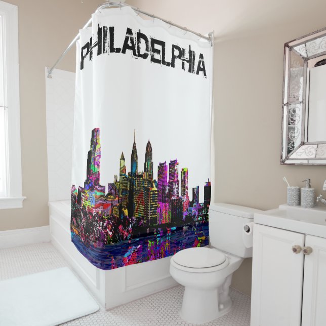 Philadelphia, Pennsylvania  in graffiti Shower Curtain (In Situ)