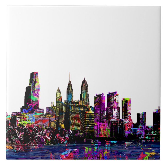 Philadelphia, Pennsylvania in graffiti Tile (Front)