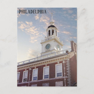 Philadelphia Pennsylvania Independence Hall Travel Postcard