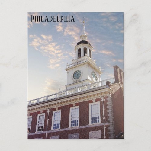 Philadelphia Pennsylvania Independence Hall Travel Postcard