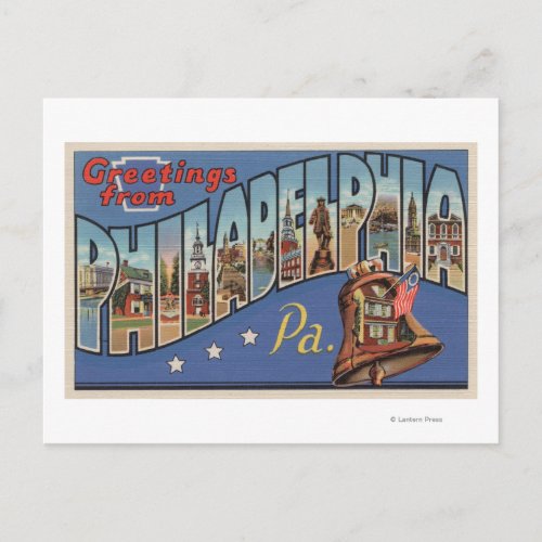 Philadelphia Pennsylvania _ Large Letter Postcard