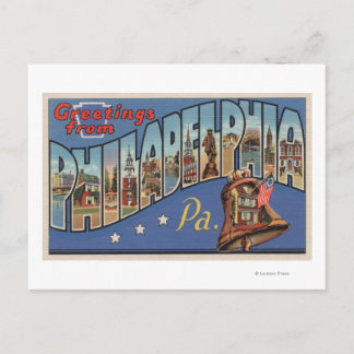 Philadelphia, Pennsylvania - Large Letter Postcard
