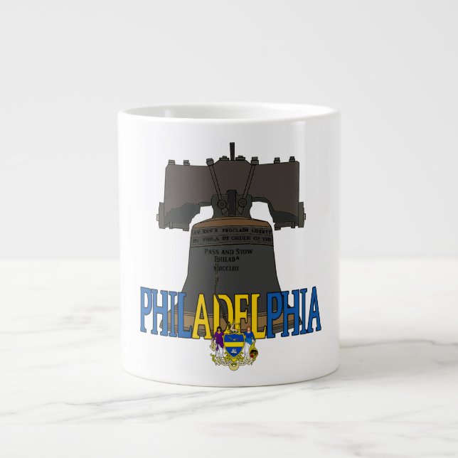 Philadelphia Pennsylvania Liberty Bell Giant Coffee Mug (Front)