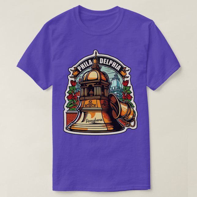 Philadelphia Pennsylvania Liberty Bell T-Shirt (Design Front)