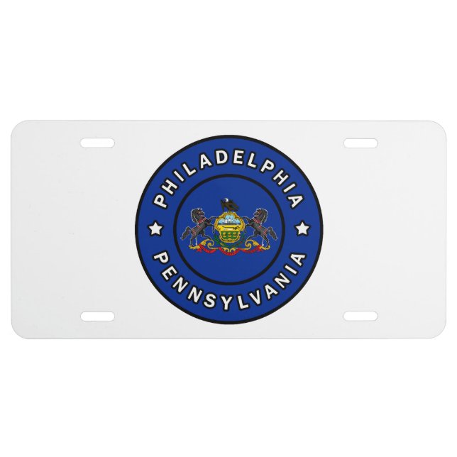 Philadelphia Pennsylvania License Plate (Front)