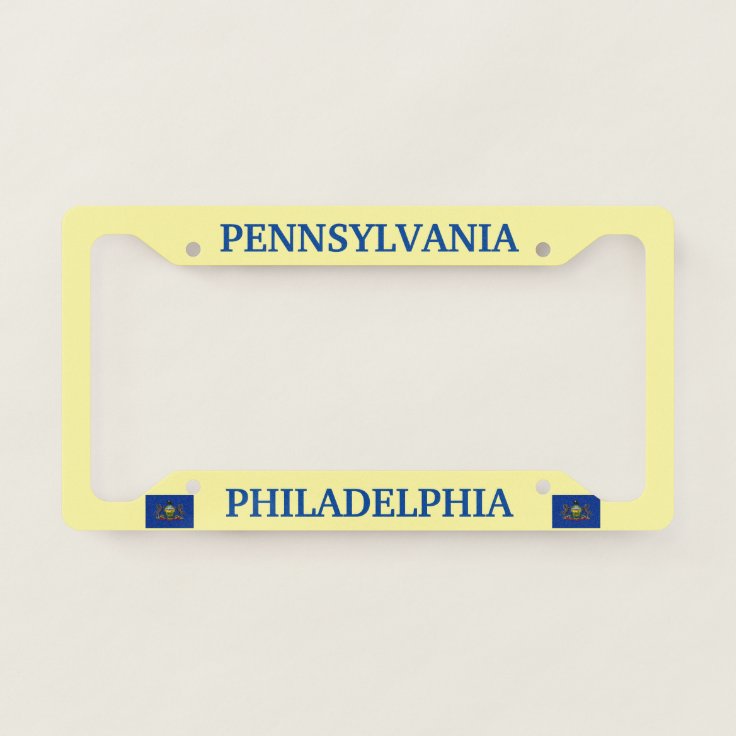 Philadelphia, Pennsylvania License Plate Frame Zazzle