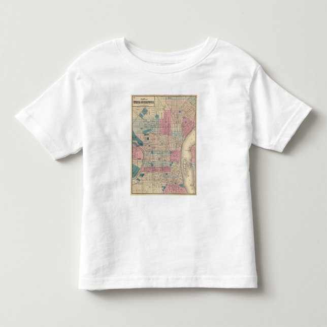 Philadelphia, Pennsylvania Map Toddler T-shirt (Front)
