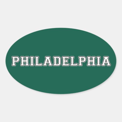 Philadelphia Pennsylvania Oval Sticker