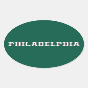Philadelphia Pennsylvania Oval Sticker