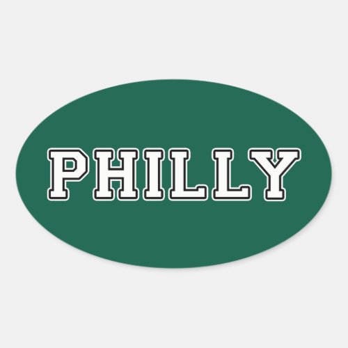 Philadelphia Pennsylvania Oval Sticker