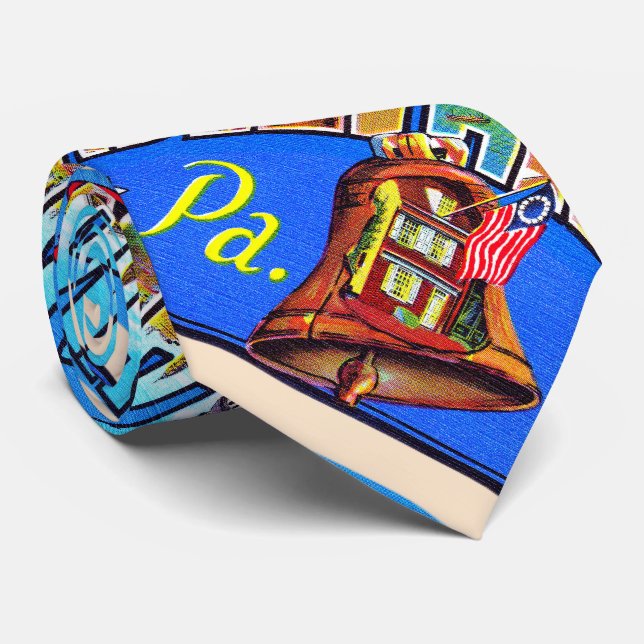 Philadelphia Pennsylvania PA Large Letter Postcard Neck Tie (Rolled)