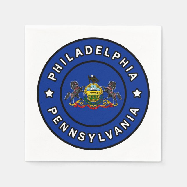 Philadelphia Pennsylvania Paper Napkins (Front)