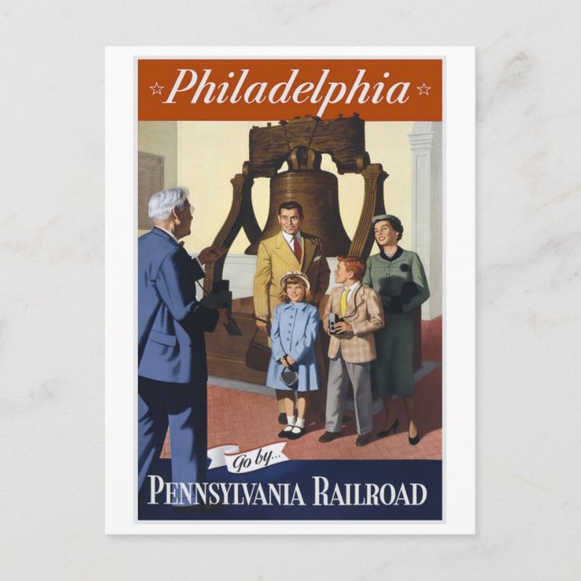 Philadelphia Pennsylvania Railroad Postcard (Front)