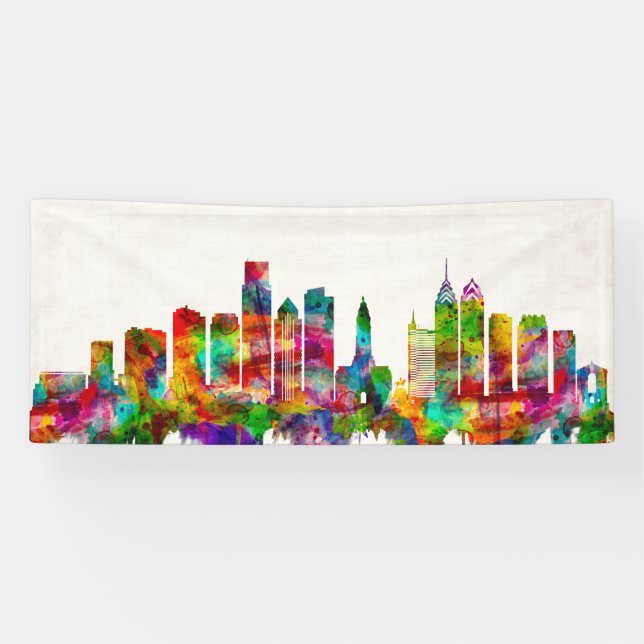 Philadelphia Pennsylvania Skyline Banner (Horizontal)