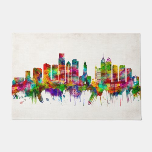 Philadelphia Pennsylvania Skyline Doormat