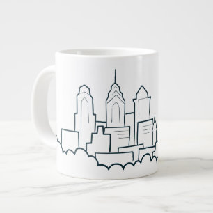 Philadelphia Pennsylvania Skyline Giant Coffee Mug
