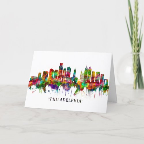 Philadelphia Pennsylvania Skyline Holiday Card