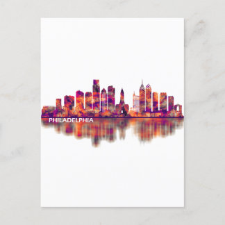 Philadelphia Pennsylvania Skyline Invitation Postcard
