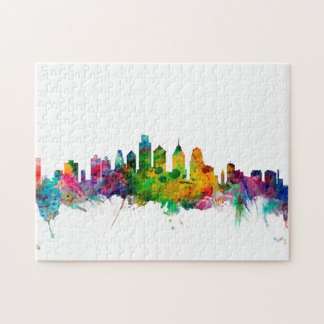 Philadelphia Pennsylvania Skyline Jigsaw Puzzle (Horizontal)