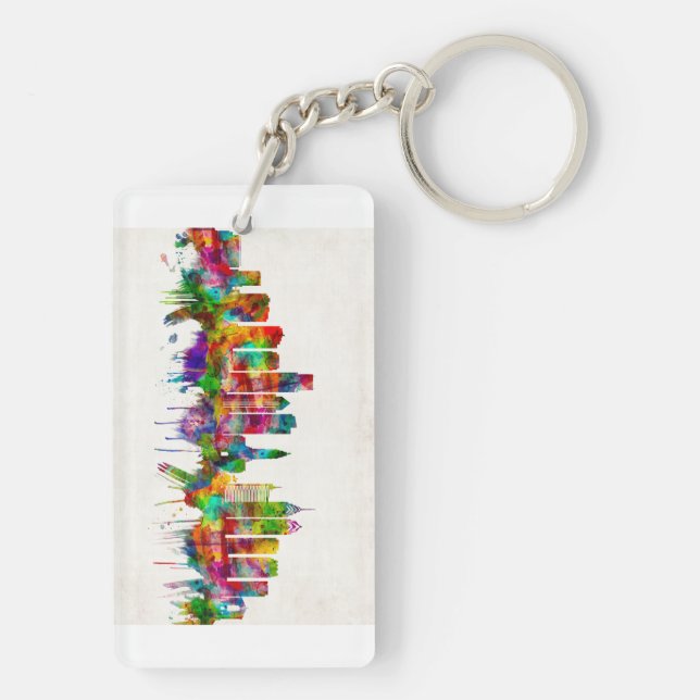 Philadelphia Pennsylvania Skyline Keychain (Back)