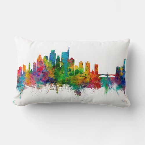 Philadelphia Pennsylvania Skyline Lumbar Pillow