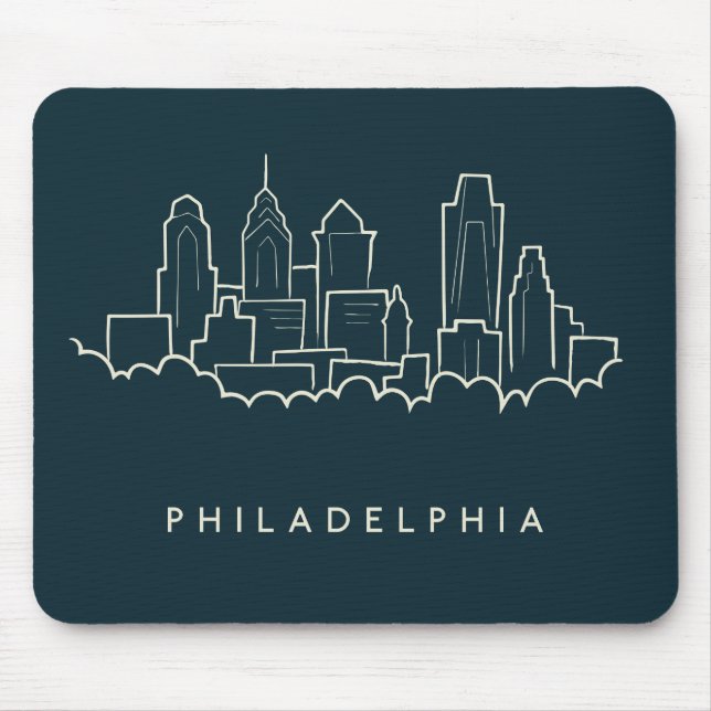 Philadelphia Pennsylvania Skyline Mouse Pad (Front)