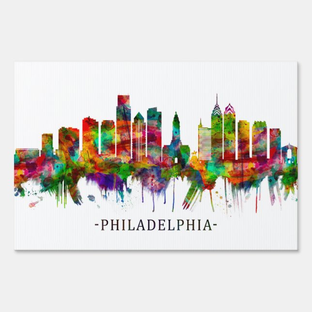 Philadelphia Pennsylvania Skyline Sign (Front)