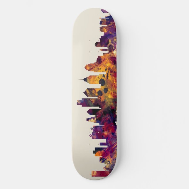 Philadelphia Pennsylvania Skyline Skateboard (Front)