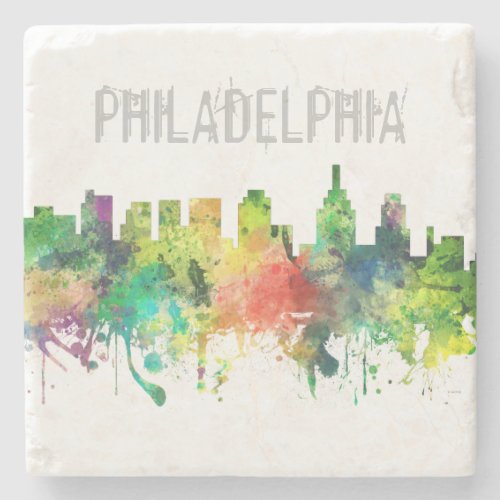 PHILADELPHIA PENNSYLVANIA SKYLINE SP  _ STONE COASTER