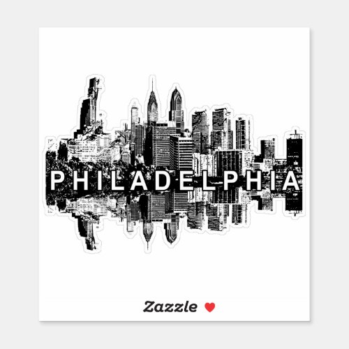 Philadelphia Pennsylvania skyline Sticker