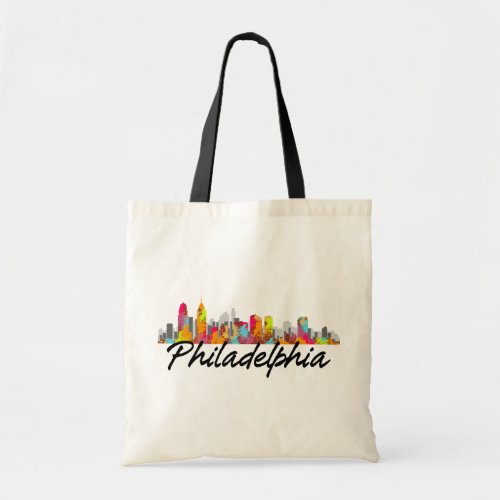 Philadelphia Pennsylvania Skyline Tote Bag