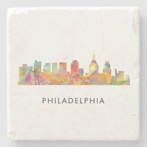 PHILADELPHIA PENNSYLVANIA SKYLINE WB1  _ STONE COASTER