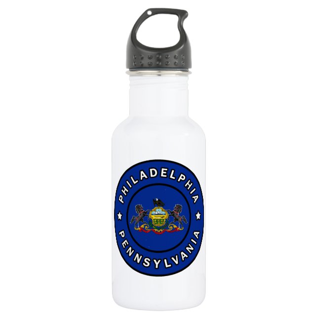 Philadelphia Pennsylvania Stainless Steel Water Bottle (Front)