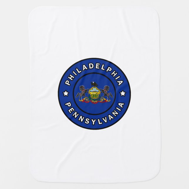 Philadelphia Pennsylvania Swaddle Blanket (Front)