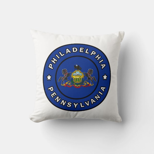 Philadelphia Pennsylvania Throw Pillow (Front)
