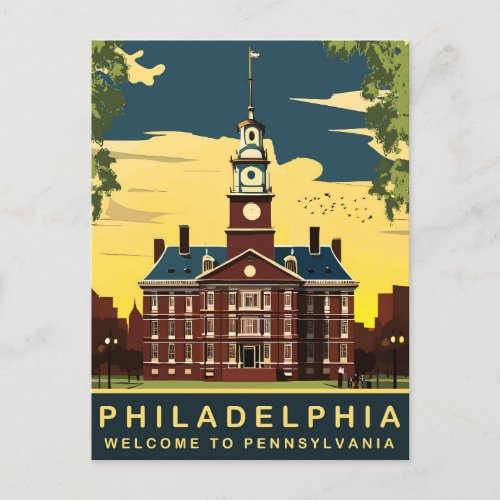 Philadelphia Pennsylvania Travel Postcard