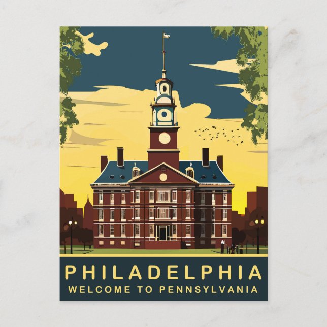 Philadelphia, Pennsylvania, Travel Postcard (Front)