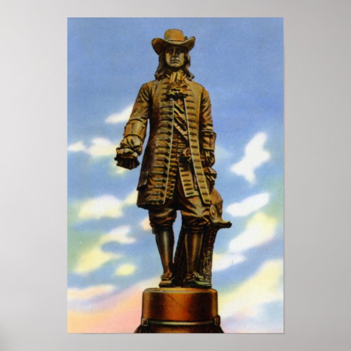 Philadelphia Pennsylvania William Penn Statue Poster