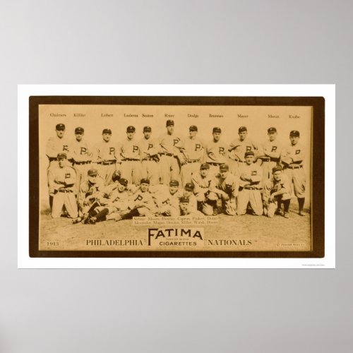 Philadelphia Phillies Team 1913 Poster