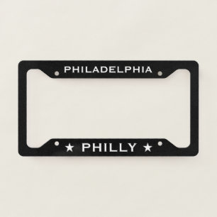Philadelphia Philly Black  License Plate Frame