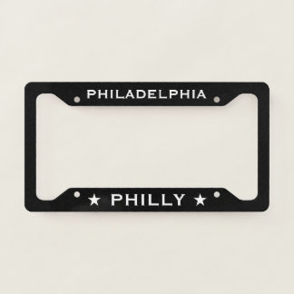 Philadelphia Philly Black License Plate Frame