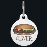 Philadelphia Philly PA Cheese Steak Sandwich Food Pet Name Tag<br><div class="desc">Pet tag features an original marker illustration of a delicious Philly cheesesteak sandwich. Simply personalize with your pet's name and your contact information for a one-of-a-kind cat or dog tag.

Don't see what you're looking for? Need help with customization? Contact Rebecca to have something designed just for you.</div>