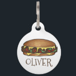 Philadelphia Philly PA Cheese Steak Sandwich Food Pet Name Tag<br><div class="desc">Pet tag features an original marker illustration of a delicious Philly cheesesteak sandwich. Simply personalize with your pet's name and your contact information for a one-of-a-kind cat or dog tag.

Don't see what you're looking for? Need help with customization? Contact Rebecca to have something designed just for you.</div>