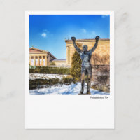 Philadelphia Post Card-Rocky Statue