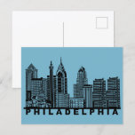 Philadelphia Postcard – Iconic Skyline Silhouette 