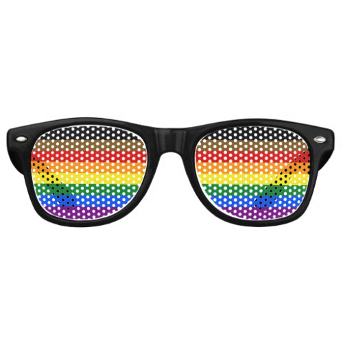 Philadelphia Pride Flag LGBT rainbow gay symbol Retro Sunglasses